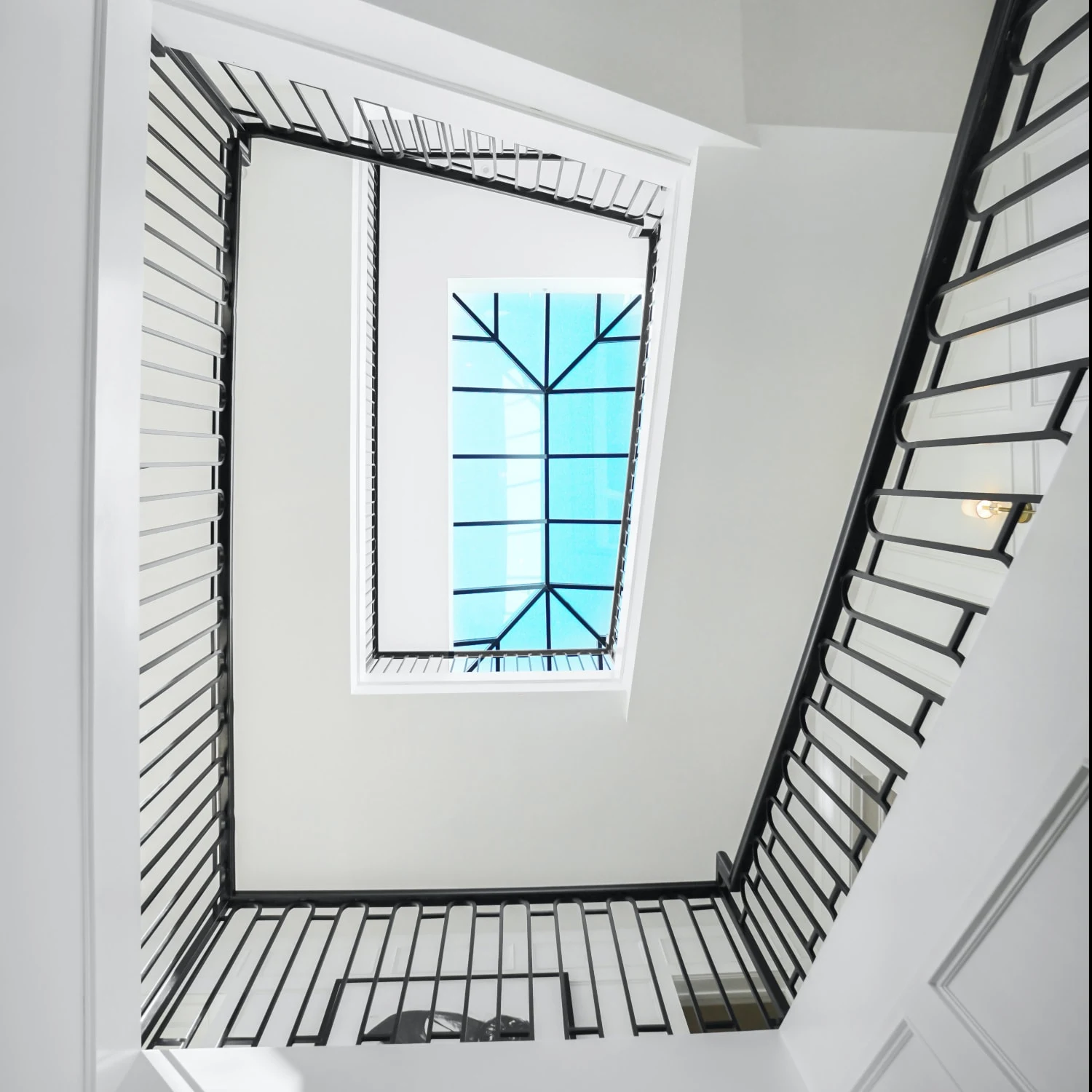 looking up a stairwell