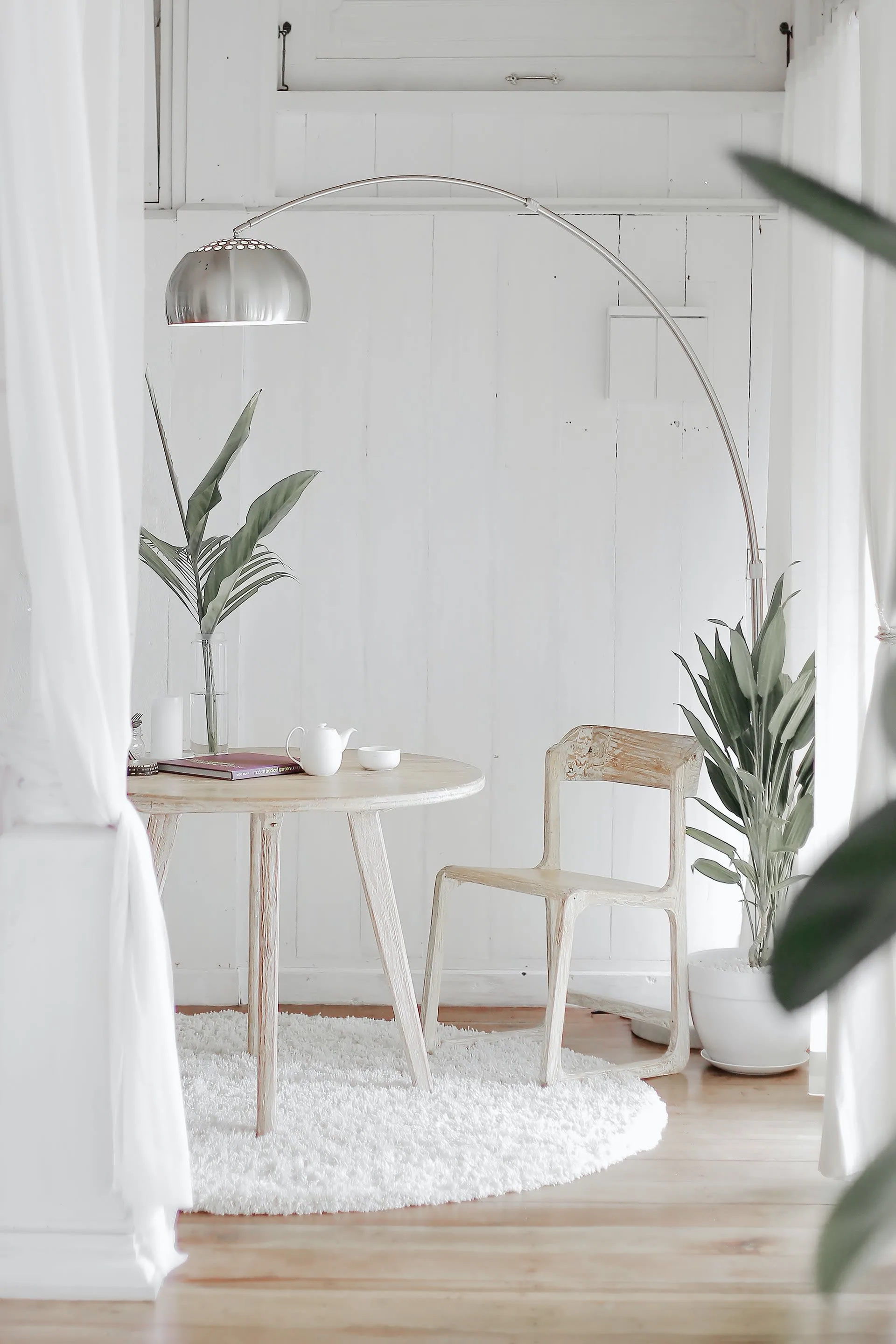 Interior shot of a table and chair